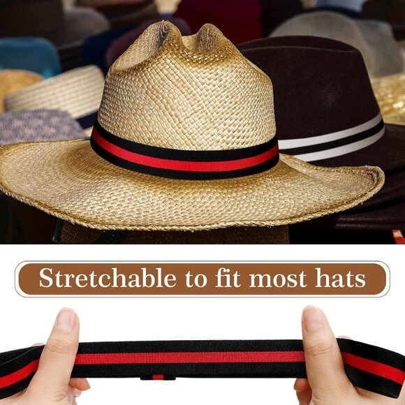 Stretchable Cowboy Hat Bands 12 pcs Straw Accessories for Women Men main image 5